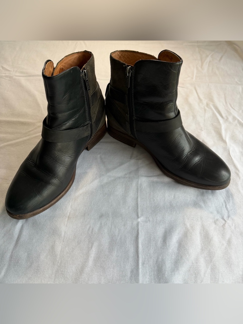 PIKOLINOS Black Leather & Suede Harness Ankle Boots Women’s Size 41 - Picture 14 of 16